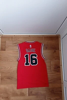 PAU GASOL #16 NBA Chicago Bulls Adidas Jersey Basketball Shirt XS BLOCK CORE  - Image 1 of 4