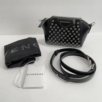 Bolso Bandolera Givenchy Antigona Nano Cuero Negro Acentos Plateados Bolso sin asas Foto 1 de 4