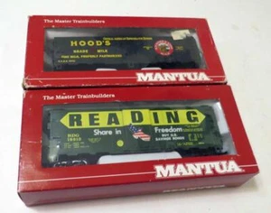 MANTUA "HOOD MILK" REEFER AND READING "FREEDOM" BOX CAR - Picture 1 of 5