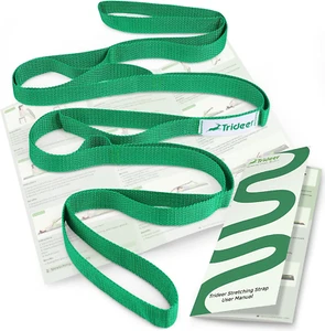 Cinghia Elastica Yoga Strap per Fisioterapia, 10 Anse Cinghie Yoga per Stret - Foto 1 di 12