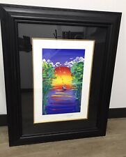 Peter Max “A Better World” lithograph. Stamped and hand signed. 211/495