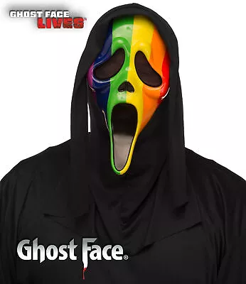 Rainbow Pride Scream Ghostface® Mask - Officially Licensed - Costume Accessory - Image 1 of 2
