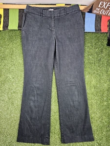 j jill bootcut straight pants stretch classic fit size 8 charcoal gray mid rise - Picture 1 of 11