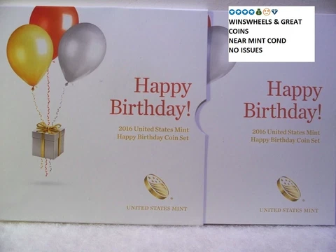 2016 S HAPPY BIRTHDAY 5 COIN SET 💰😍💎US MINT Cover