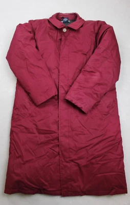 Lands End Coat Mens 38-40 Medium Dark Red Heavy Winter Overcoat Down Insulated - Image 1 of 4