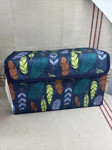 Thirty-One Get Creative Case Falling Feathers Organizer Craft Storage Bag New - Picture 1 of 17