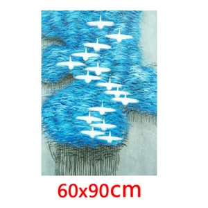 60X90CM Hand Painted Oil Painting Home Wall Art Migrating Birds - Picture 1 of 7