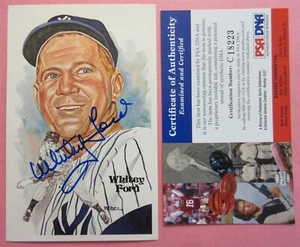 Whitey Ford Signed Perez Steele - PSA DNA - Picture 1 of 2
