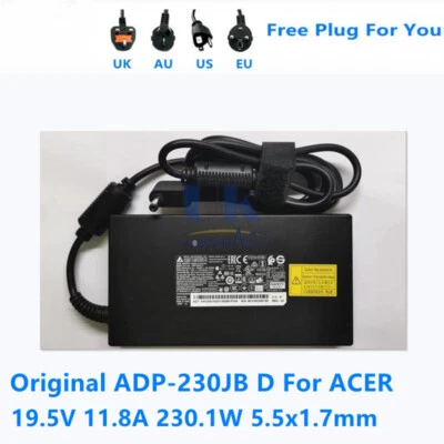 Genuine DELTA ADP-230JB D 19.5V 11.8A 5.5×1.7mm ACER Laptop Power Supply Charger - Image 1 of 4