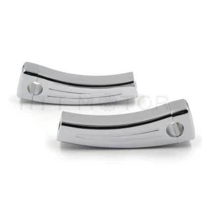 HTTMT New 5.5" Chrome Motorcycle Cruiser Handlebar Pullback Risers (7/8" Bar) - Image 1 of 4