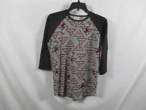 Minnie Mouse Womens Shirt XS Gray Lularoe Long Sleeve Round Neck Polyester - Picture 1 of 10