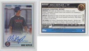 2010 Bowman Chrome Prospects Refractor Auto /500 Max Kepler #BCP203 Auto