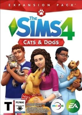 NEW The Sims 4: Cats & Dogs Expansion Pack PC/MAC 2017 Video Game simulation - Image 1 of 2