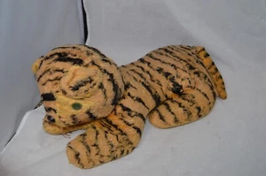 ANTIKER TIGER MIT GRÜNEN AUGEN LIEGEND 16 ZOLL PLÜSCHTIER STOFFTIER Spielzeug - Bild 1 von 6