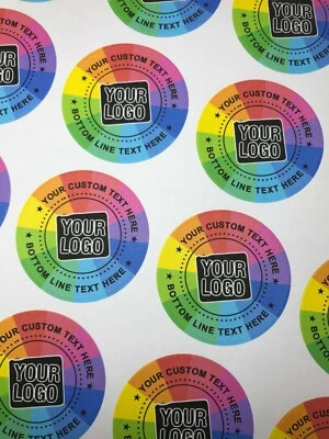 MAKE ME A LABEL Round Custom Printed Personalised Stickers Labels Postage Address LOGO Circle
