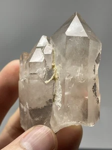 Clear Quartz Cluster w/ Keyholes + Inclusions 3.0oz Brazil L4 - Picture 1 of 12