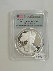 2019-S United States $1 Dollar Siilver Eagle PR70DCAM First Strike PCGS Graded - Picture 1 of 2
