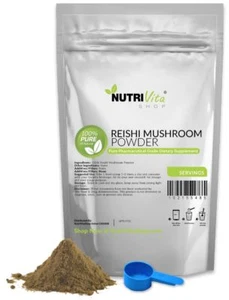 1000g (2,2 lb) 100% PURO HONGO REISHI POLVO DE DESINTOXICACIÓN ORGÁNICO CULTIVADO - Imagen 1 de 2