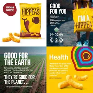 HIPPEAS Organic Chickpea Puffs + Variety Pack | 4 ounce, 6 count | Vegan,... - Picture 1 of 30