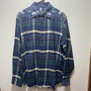 Camicia Vineyard Vines Whale a quadri flanella manica lunga bottoni uomo taglia media - Foto 1 di 5