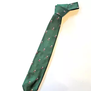 Green Mickey Mouse Tie by J.G. Hook Silk Blend 3" wide 55" long - Picture 1 of 4