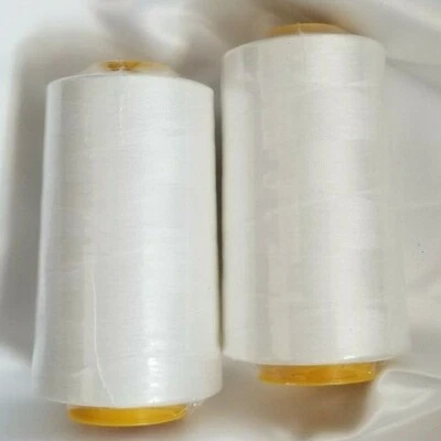 2-Pack Big Spools Sewing Serger Quilting Multi Purpose T27 Thread 6000 YDS Cone - Image 1 of 4
