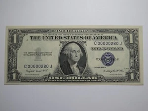 $1 1935-G Very Low Serial Number Blue Seal Silver Certificate Currency Note UNC+ - Picture 1 of 3