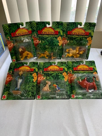 The Lion King Collectible Figures Complete Set of 6 Disney Mattel 1994 New 66381 Cover
