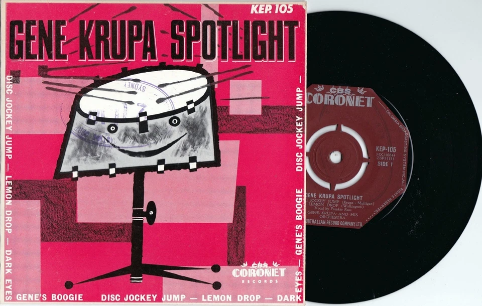 Gene Krupa ORIG OZ EP Spotlight VG+ ’58 Coronet KEP105 Jazz Swing Bop - Image 1 of 1