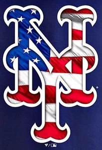 3 NY New York Mets USA Waterproof Vinyl Stickers 3.5x2.5 Stars Stripes Decals - Picture 1 of 1