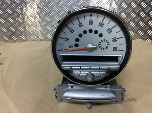 MINI COOPER R56 R57 SPEEDOMETER CLOCKS WITH BOOST CD RADIO PLAYER HEAD UNIT 2010 - Picture 1 of 10