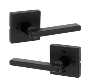 Kwikset Halifax Passage Door Handle Lever Set Iron Black 91540-029 - Picture 1 of 3