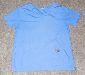 WOMEN'S SCRUBZONE CEIL BLUE SCRUB TOP - Size Small - Picture 1 of 2