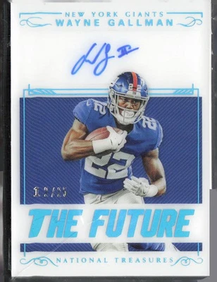 2017 Panini National Treasures Wayne Gallman #F-WGM The Future Auto#12/25 Giants - Image 1 of 2