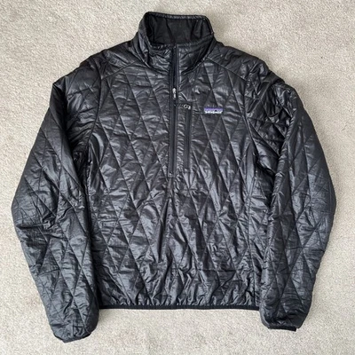 Pullover acolchado Patagonia Nano Puff para mujer mediano negro capa Primaloft Gorpcore Foto 1 de 4