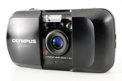 [Quase em perfeito estado] Câmera compacta Olympus mju preta 35mm f/3.5 Point & Shoot do Japão - Imagem 1 de 4