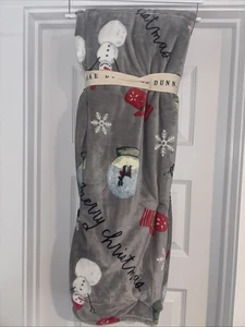 Rae Dunn Merry Christmas Soft Plush Blanket Brand new 50 In X70in - Picture 1 of 8