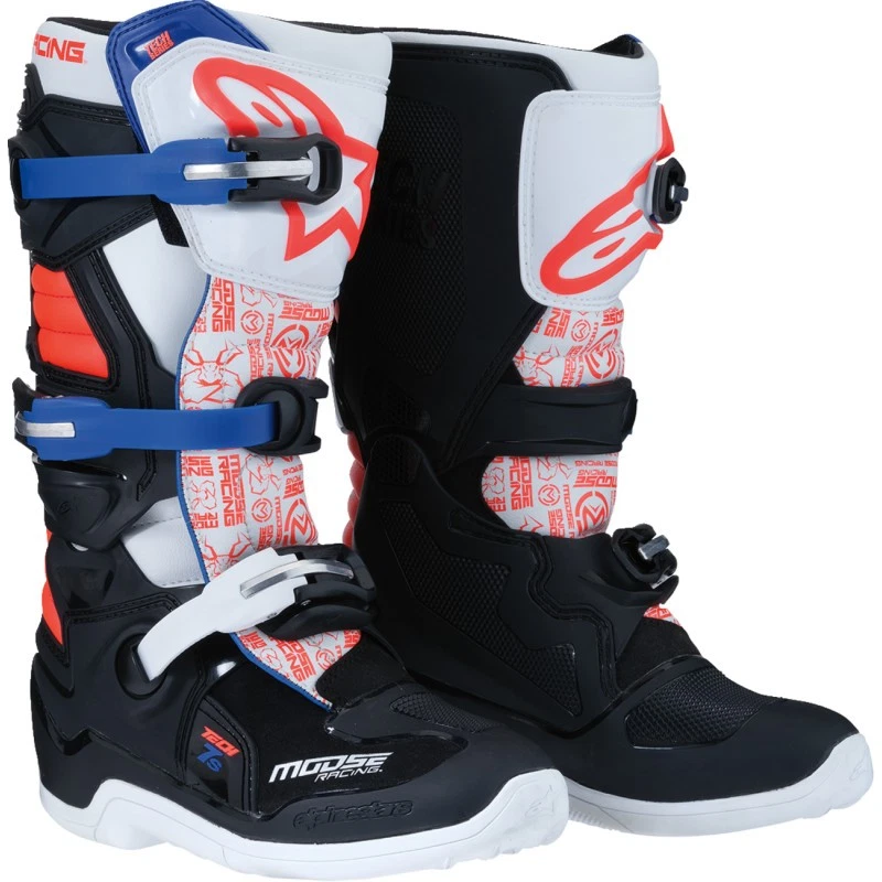 Moose Racing Tech 7S Youth Boots by Alpinestars Red 6 - Image 1 of 1