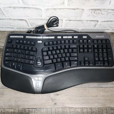 Microsoft Natural Ergonomic Keyboard 4000 v1.0 KU-0462 USB kabelgebunden KOSTENLOSER VERSAND - Bild 1 von 4