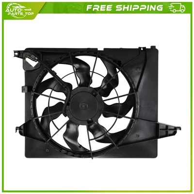 Electric Radiator Fan Assembly Fit For 2013-2015 2016-2019 Hyundai Santa Fe XL Foto 1 de 4