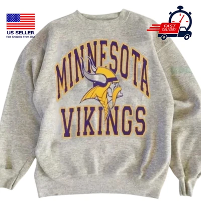 Minnesota Vikings Estilo Retro NFL Fútbol Sudadera Hombres Mujeres Foto 1 de 3