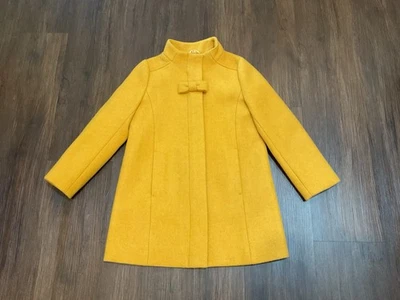 Abrigo largo de mezcla de lana para niñas J.Crew talla 6-7 amarillo mostaza Foto 1 de 3