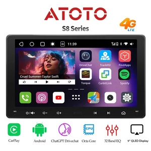 ATOTO S8 Ultra 9 Pollic QLED Autoradio 1Din Android 6+128G AI ChatGPT 4G LTE - Foto 1 di 9
