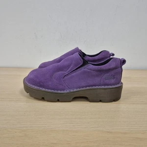 Dr Martens Vintage Purple Suede Leather Wedge Chunky England Loafer Shoes Uk 4 - Picture 1 of 12
