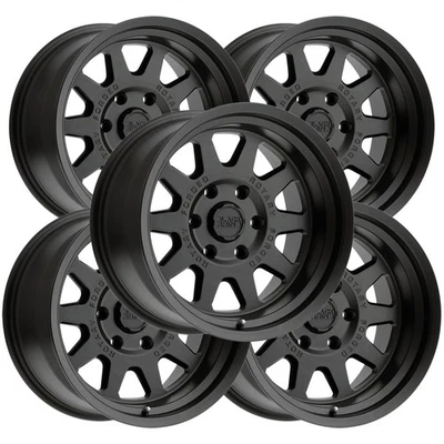 (Set-5) Black Rhino Stadium 16x8 5x4.5" -10mm Matte Black Wheels Rims 16" Inch - Image 1 of 4