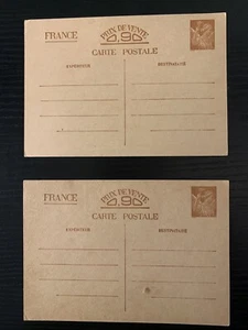 PRIMA ZECCA POSTALE FRANCESE INTERO, LOTTO di 2 - Foto 1 di 2