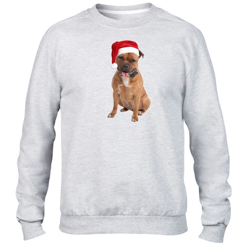 VETEMENTS Maglione Staffie Cappello di Natale Staffordshire Bull Terrier regalo bambini