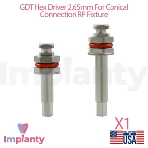 1x GDT Hex Driver 2.65mm Conical Connection Regular Platform (RP) Dental Tool - Picture 1 of 5