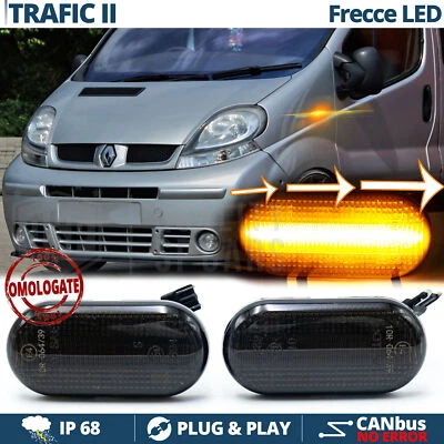 Frecce LED Sequenziali per Renault TRAFIC 2 DINAMICHE Nere CANbus PLUG & PLAY - Immagine 1 di 4