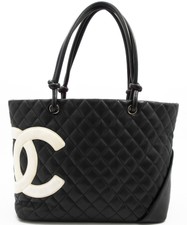 CHANEL CAMBON LINE SCHULTERTASCHE SHOULDER BAG TOTE GROß TASCHE SCHWARZ BLACK